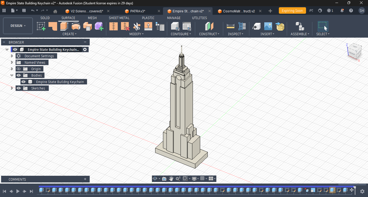 Empire State Building Keychain