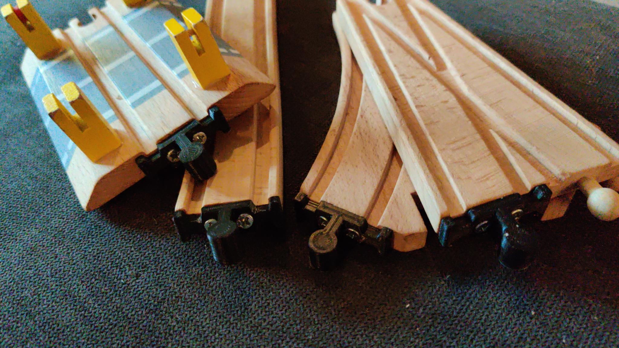 Wood Train Track Connector Replacement by leaky_wires Download free