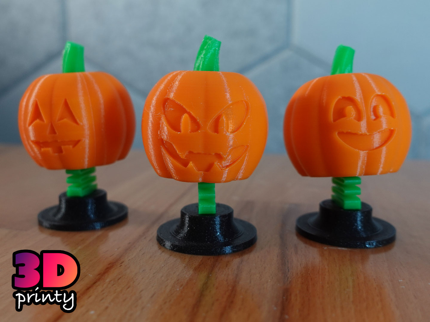 Bobblehead Jack-o'-lanterns
