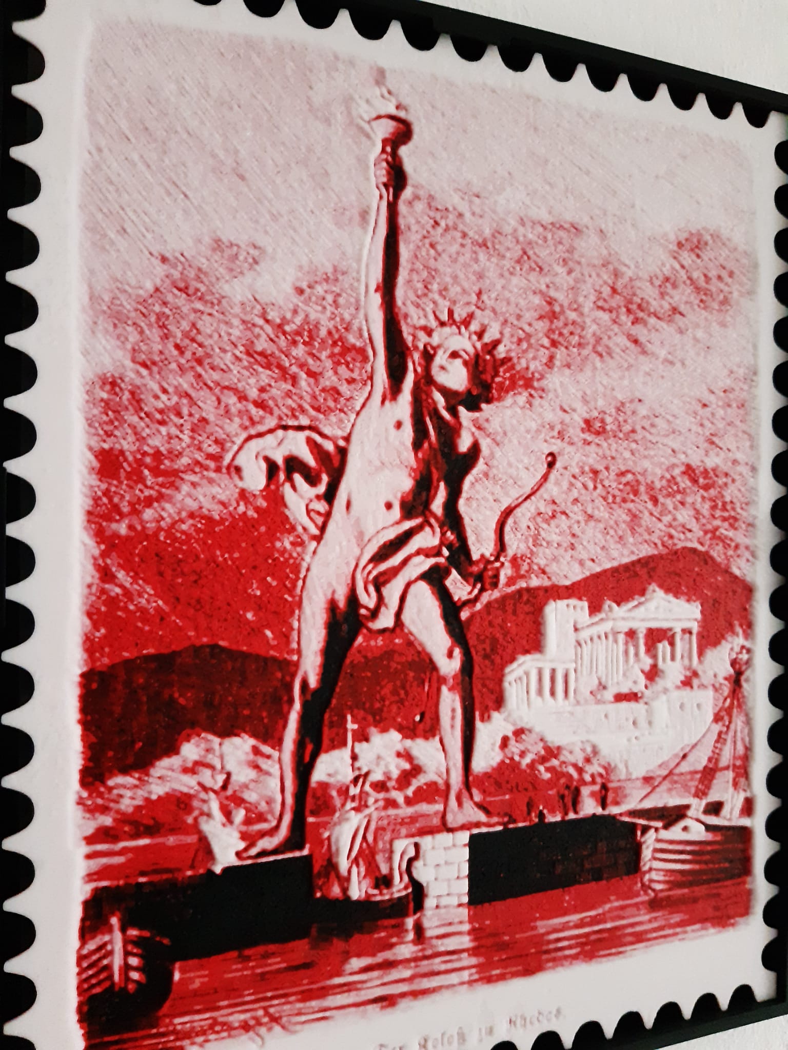 Hueforge Stamp Colossus of Rhodes