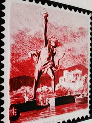 Hueforge Stamp Colossus of Rhodes