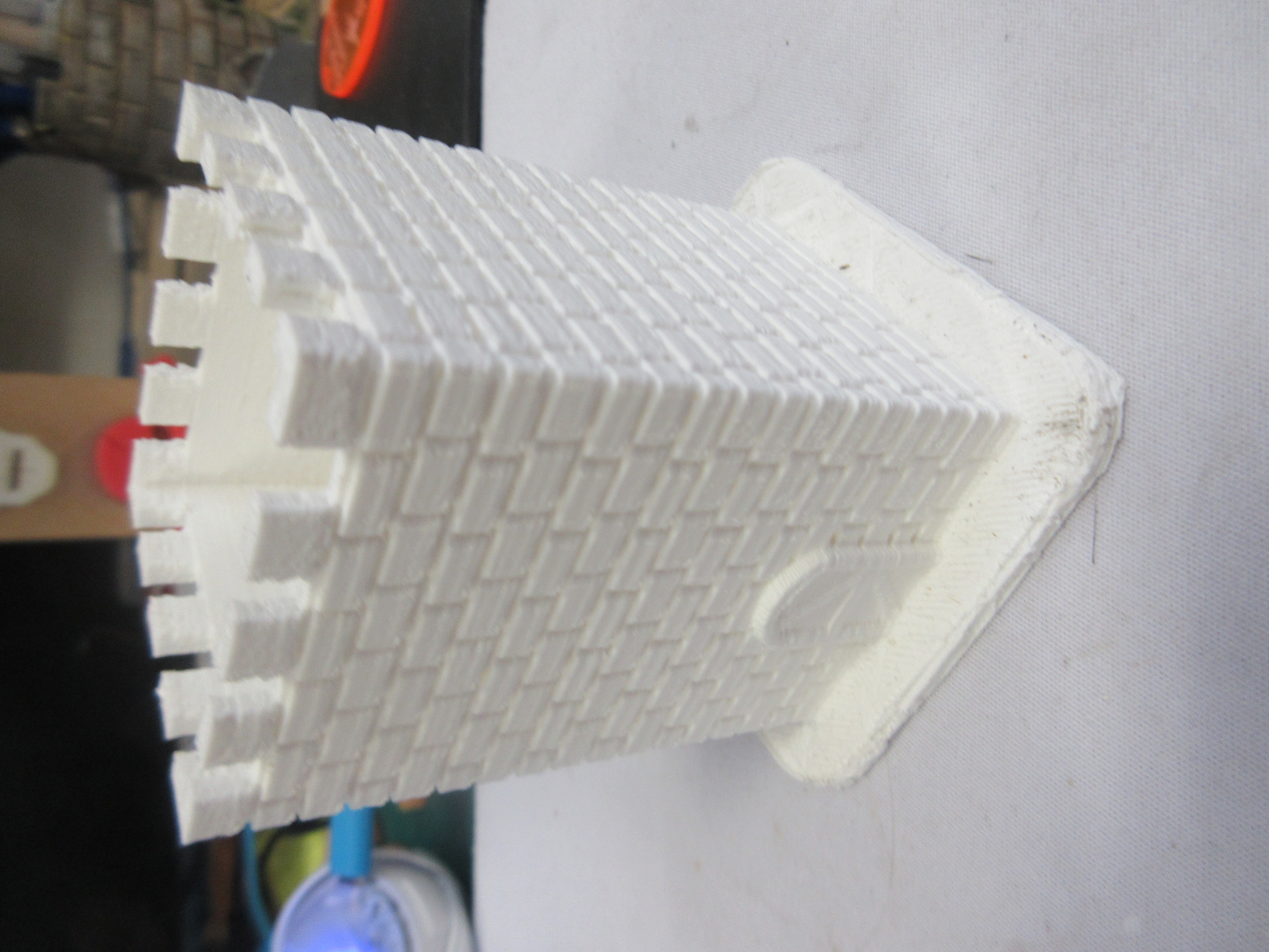 Square castle pen pot