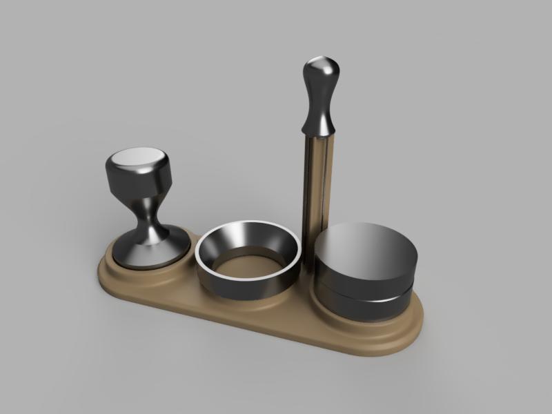 Espresso Machine coffee tamper , mixer and distributor with base for 51mm portafilter