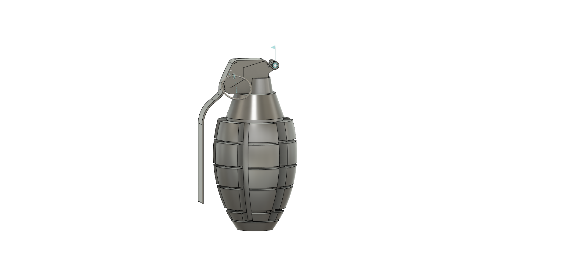 Pineapple handgrenade model, not to lifesize, but in right dimensions