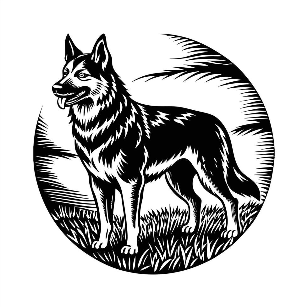 Shepherd dog wall art 1
