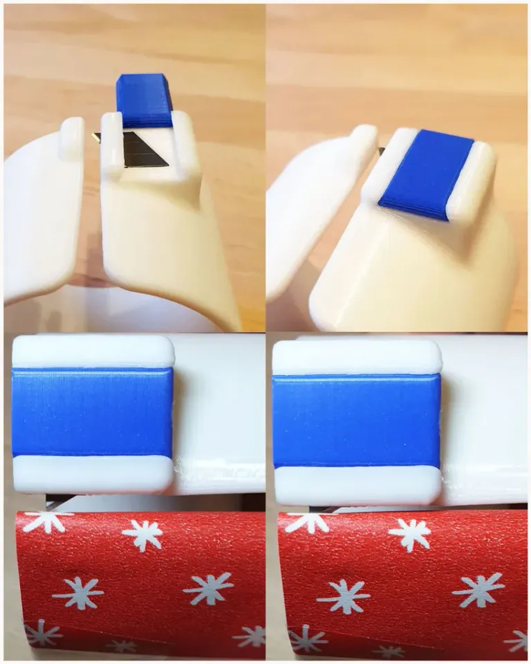 STL file Christmas Wrapping Paper Holder with Mounting Holes and 5 Slots  🎄・3D printing model to download・Cults