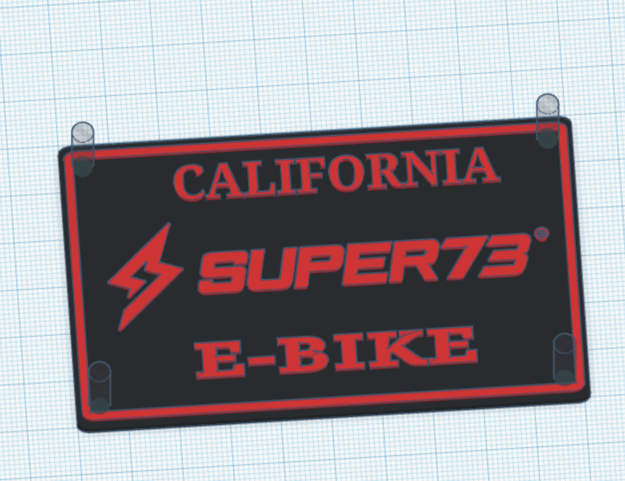 Super73 E-Bike License Plate