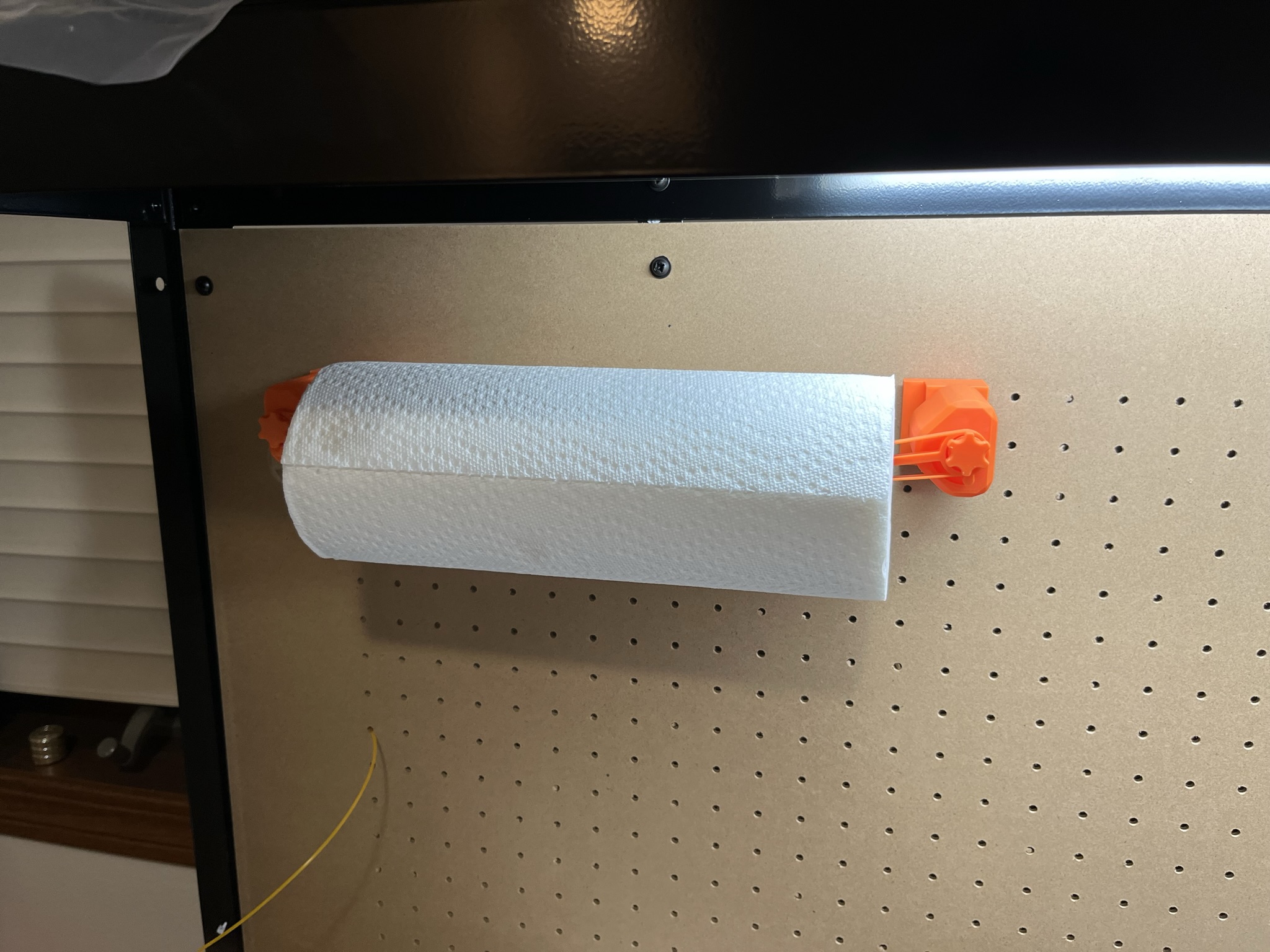 Peg Board Mounted Towel Holder (Quick Load)