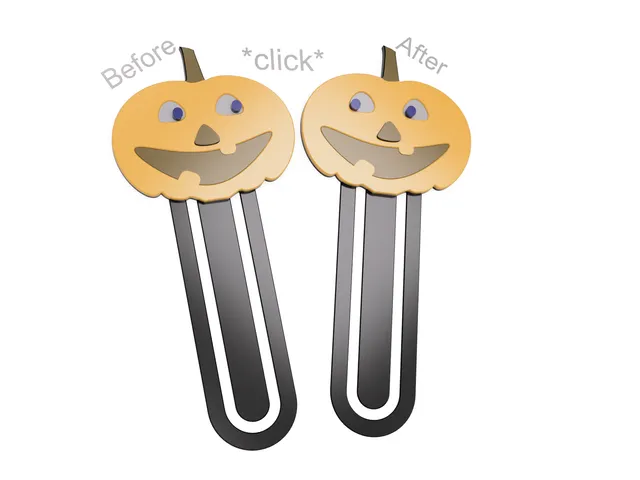 Halloween fidget bookmark - Bistable (eyes click left or right)