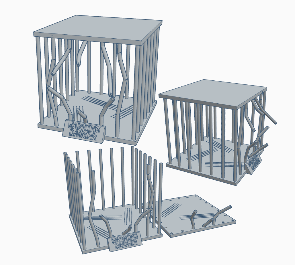 Escaped Monster Cage 2piece Halloween decoration by Triple G