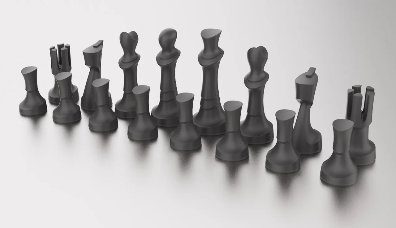 Chess Set by m2tts, Download free STL model