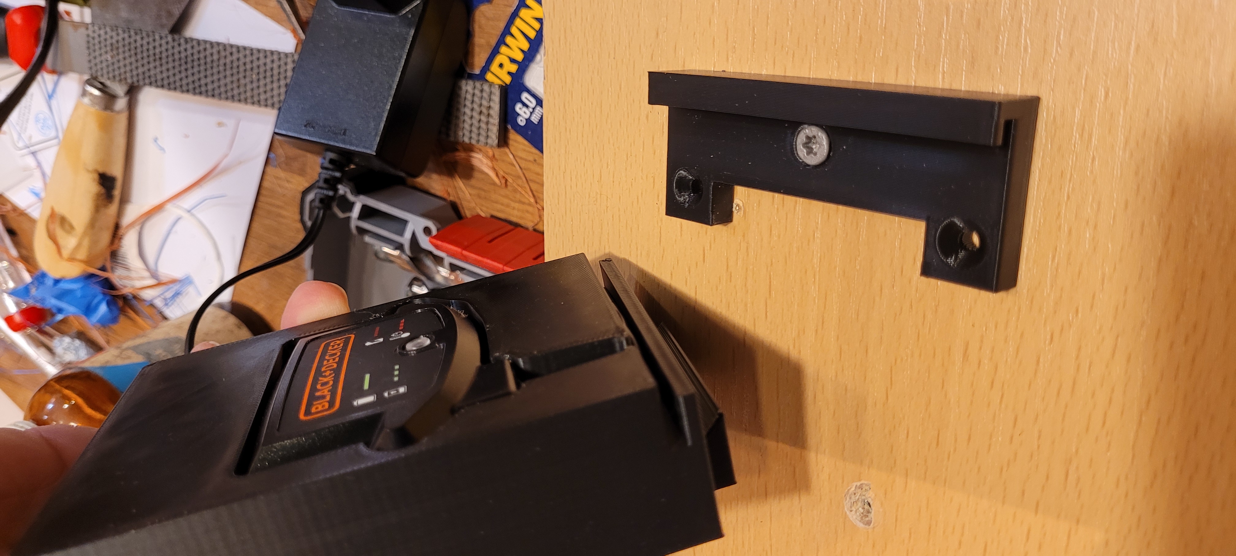 Black and Decker EU Battery Charger and Holder (v1) by Lloyd Keays