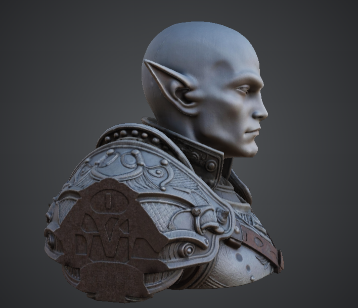 Elven Warrior Bust — thumbnail 2