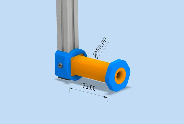 Filament holder for aluminium extrusions