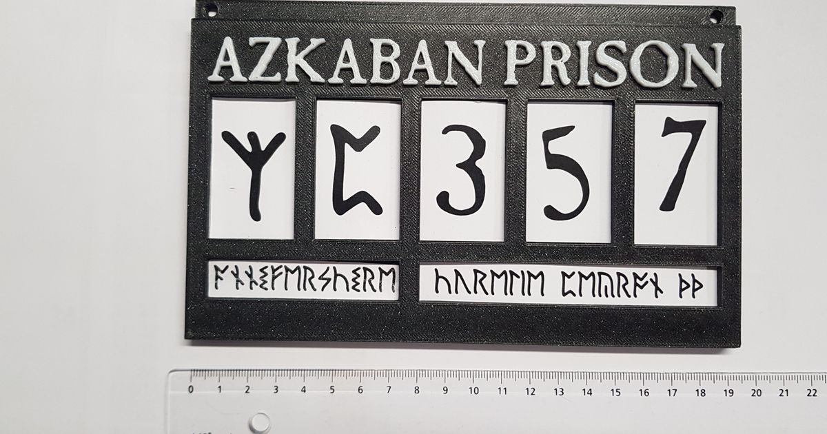 AZKABAN Prison sign by Menfoo Download free STL model