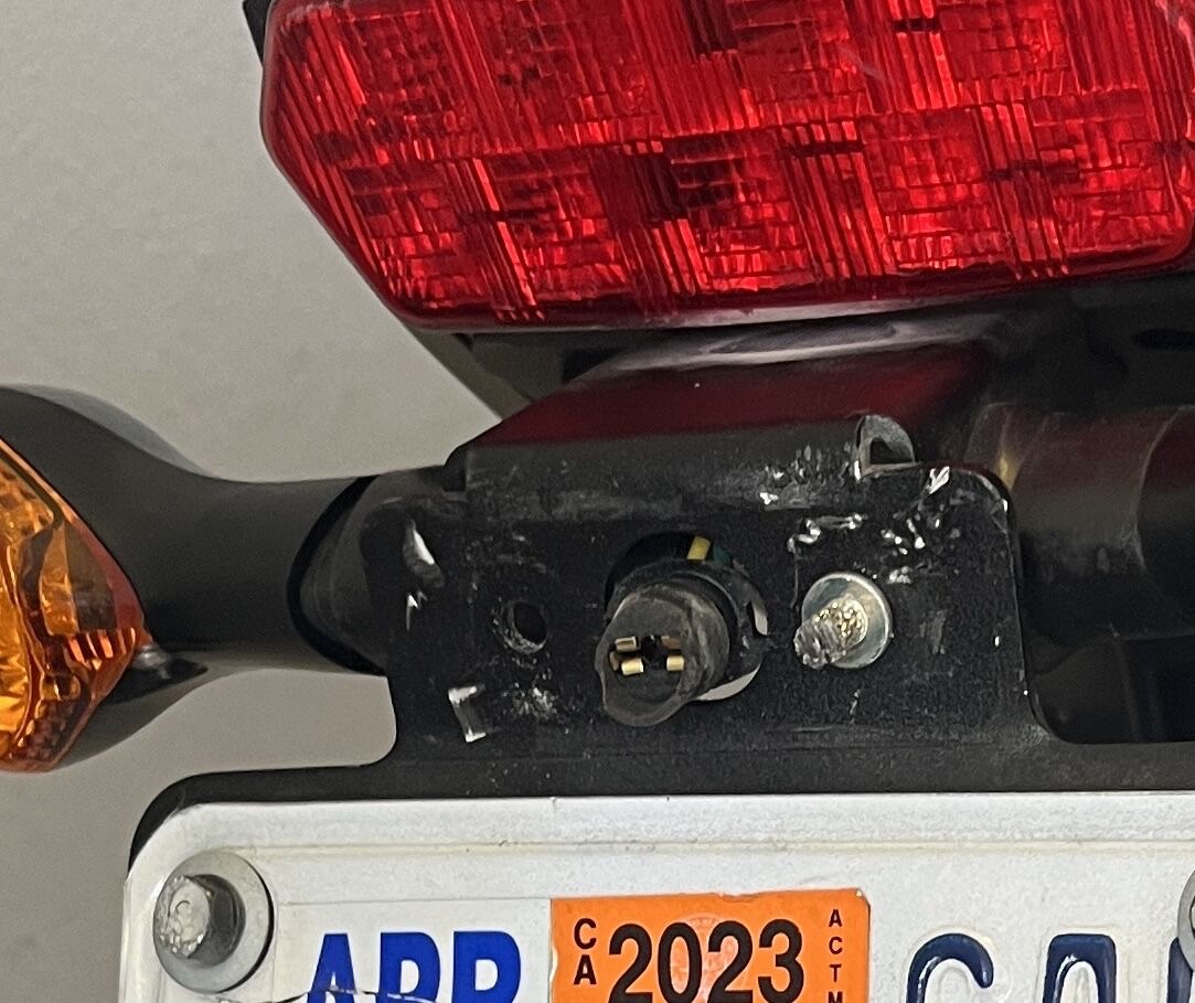 License Plate Light Cover Replacement - Honda Grom 2015