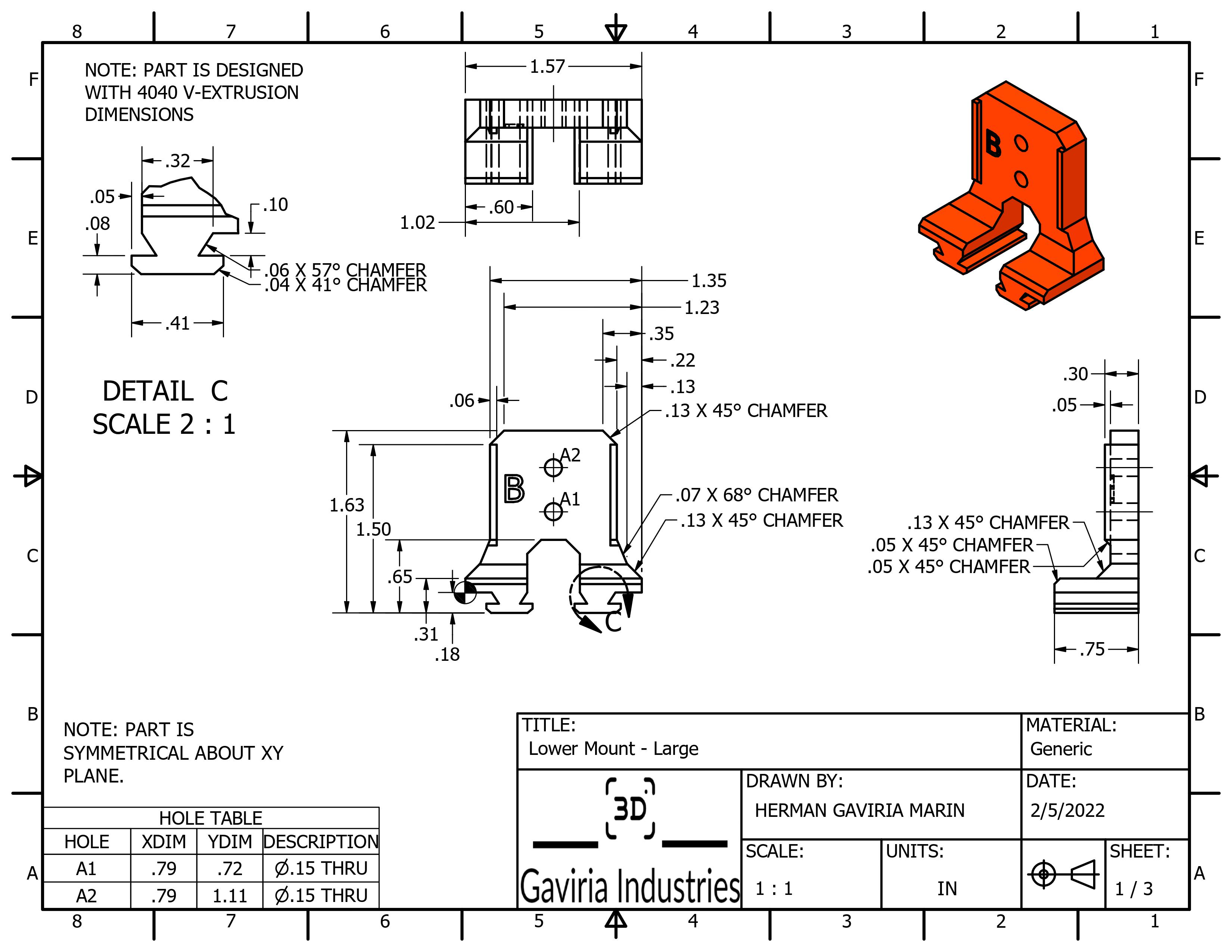 Miniatura 5 do modelo 3D Cable Chain Brackets - Ender 3