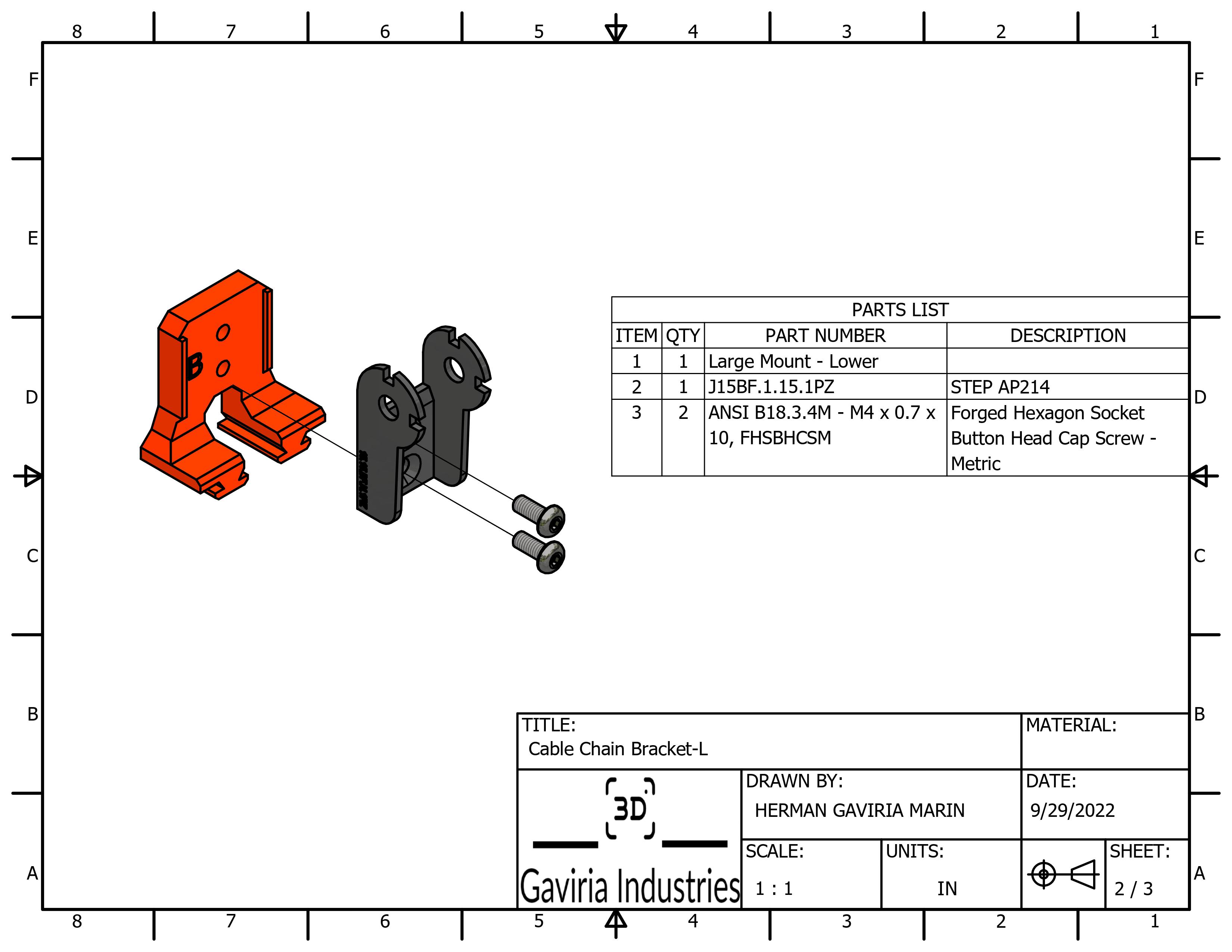 Miniatura 10 do modelo 3D Cable Chain Brackets - Ender 3