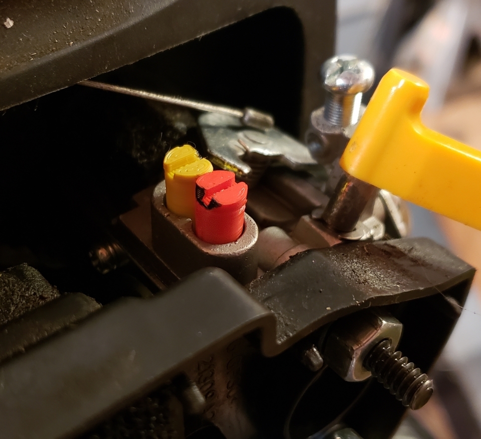 Ryobi(and other) Blower/Trimmer Carburetor Adjustment Knobs by jmynheir