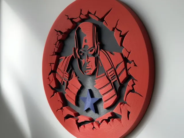 Captain America – 3D Wall Art