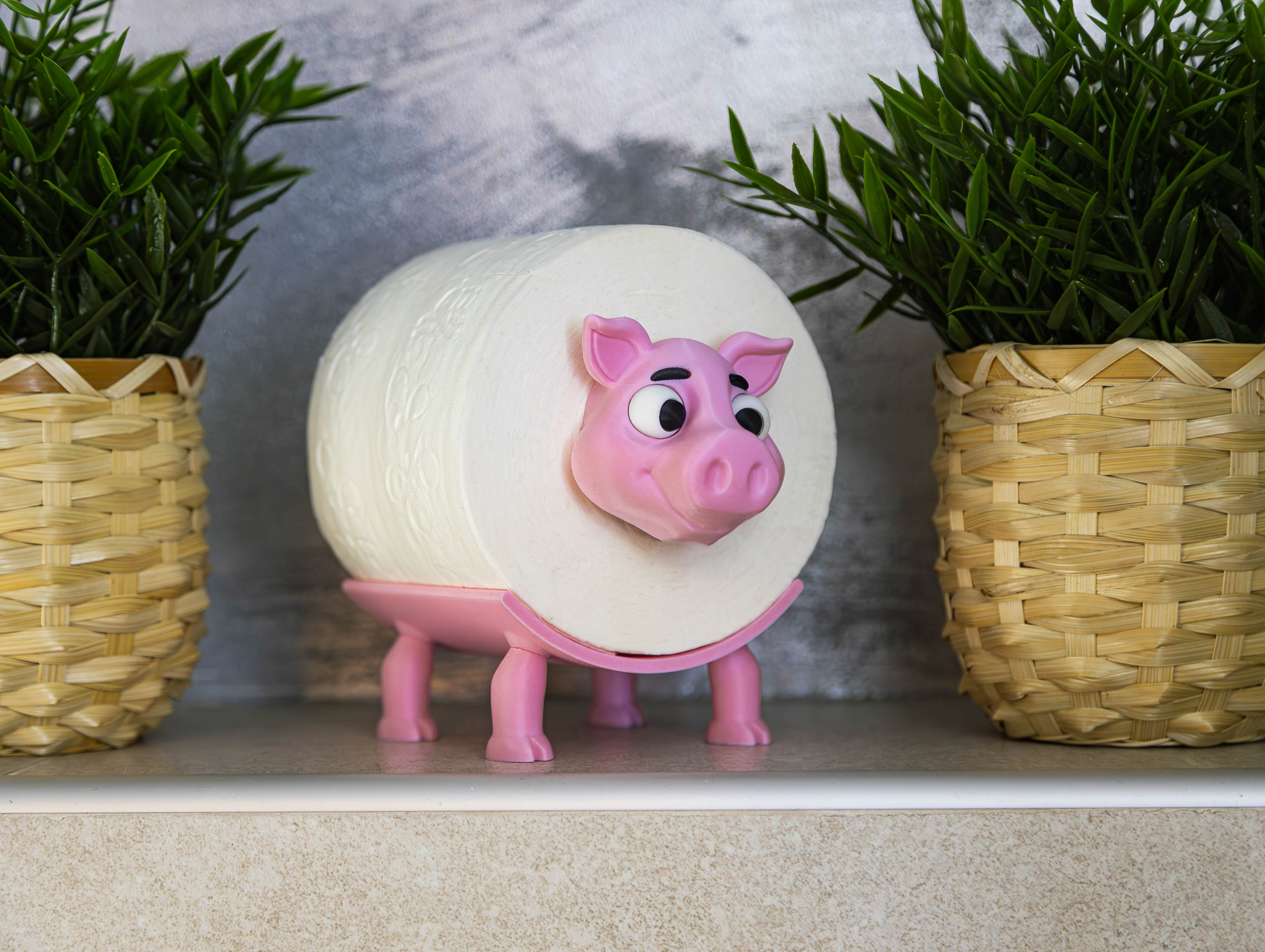 Pigster has arrived! An unbelievably charming toilet paper holder