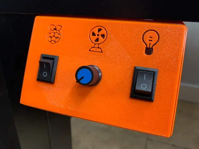 Switch Shroud for Ikea Lack Enclosure - Left Side with Fan