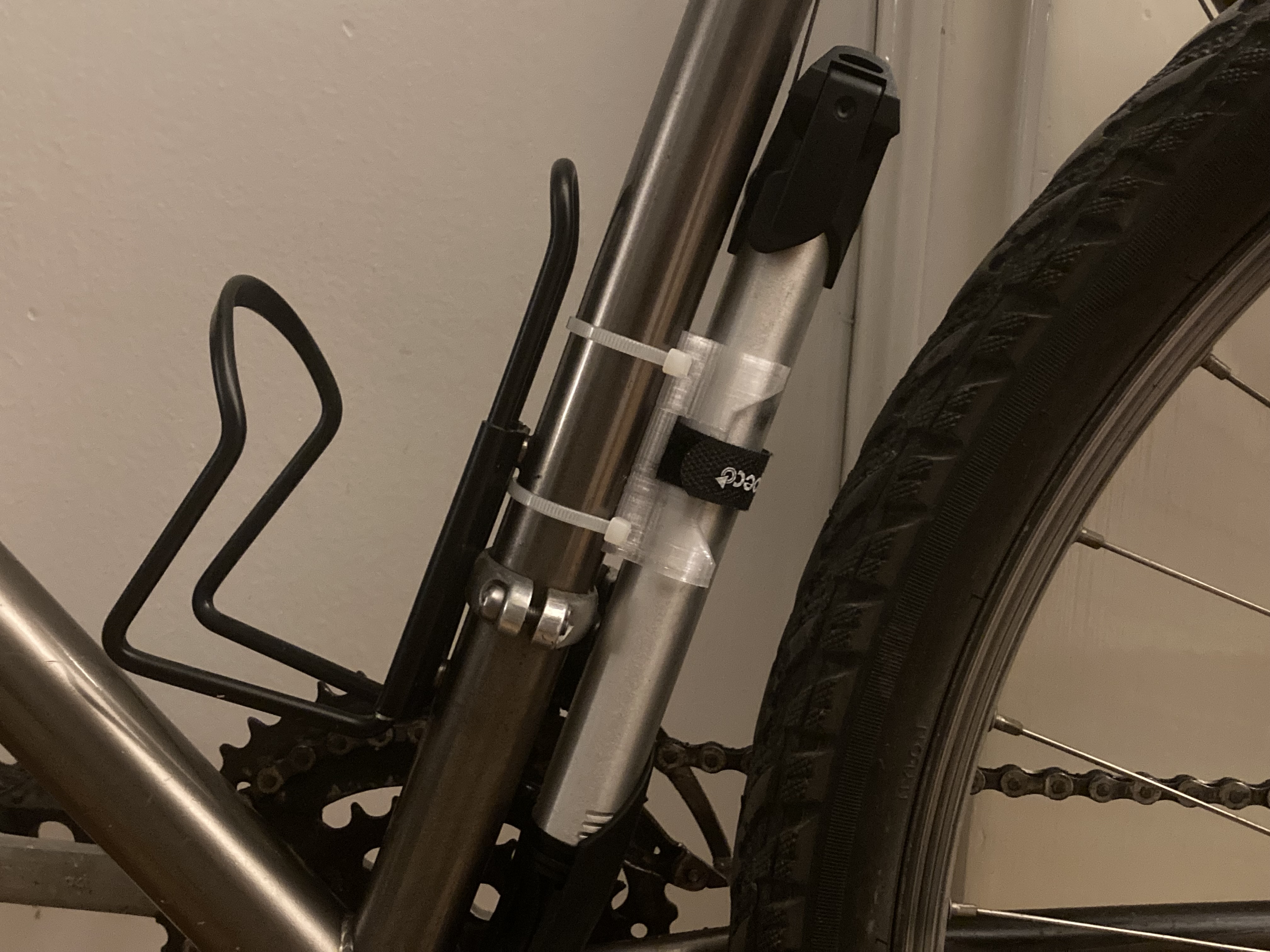 Parametric bicycle pump holder