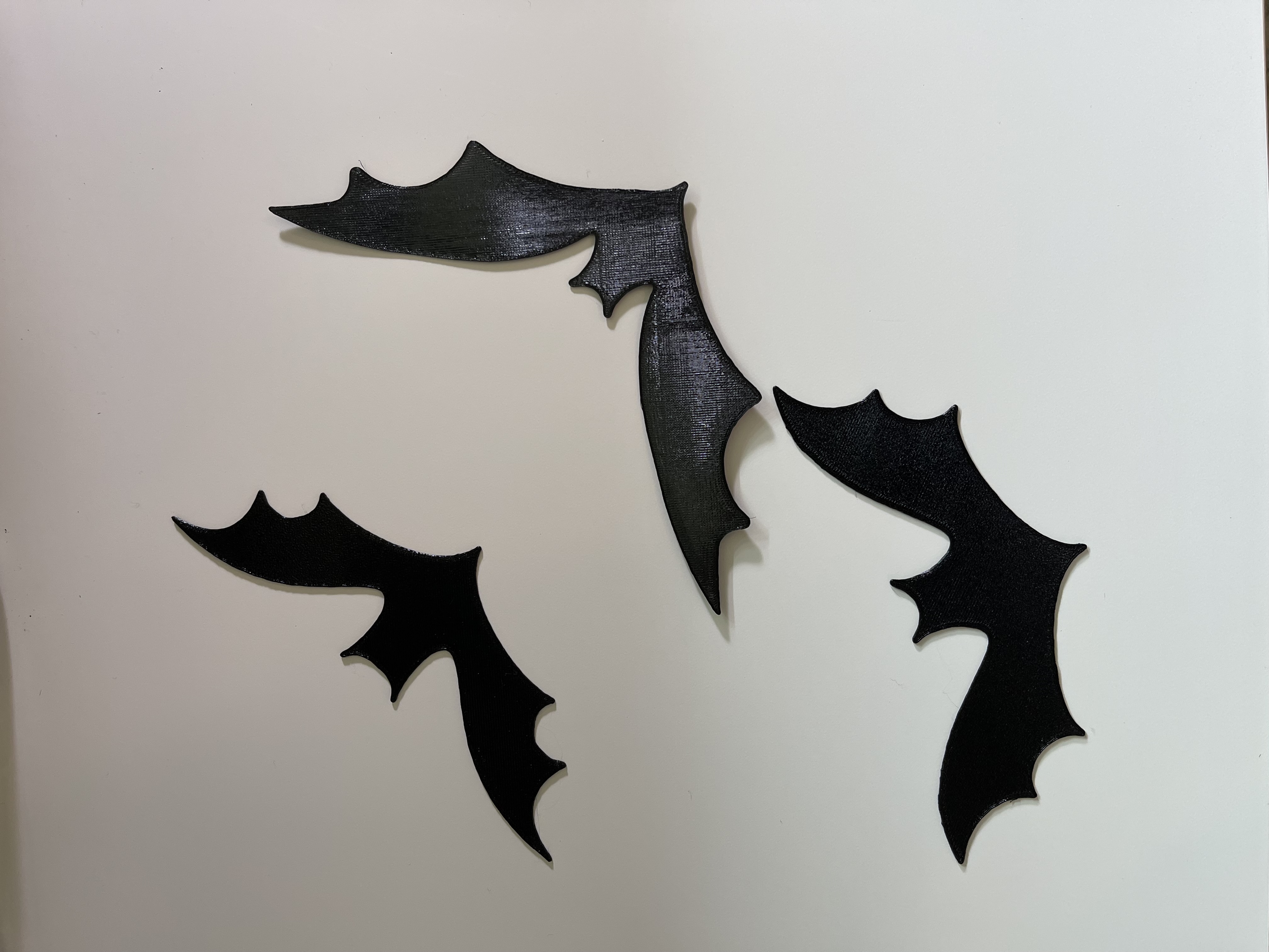 Vintage Halloween Bat Wall Decor 3D model thumbnail