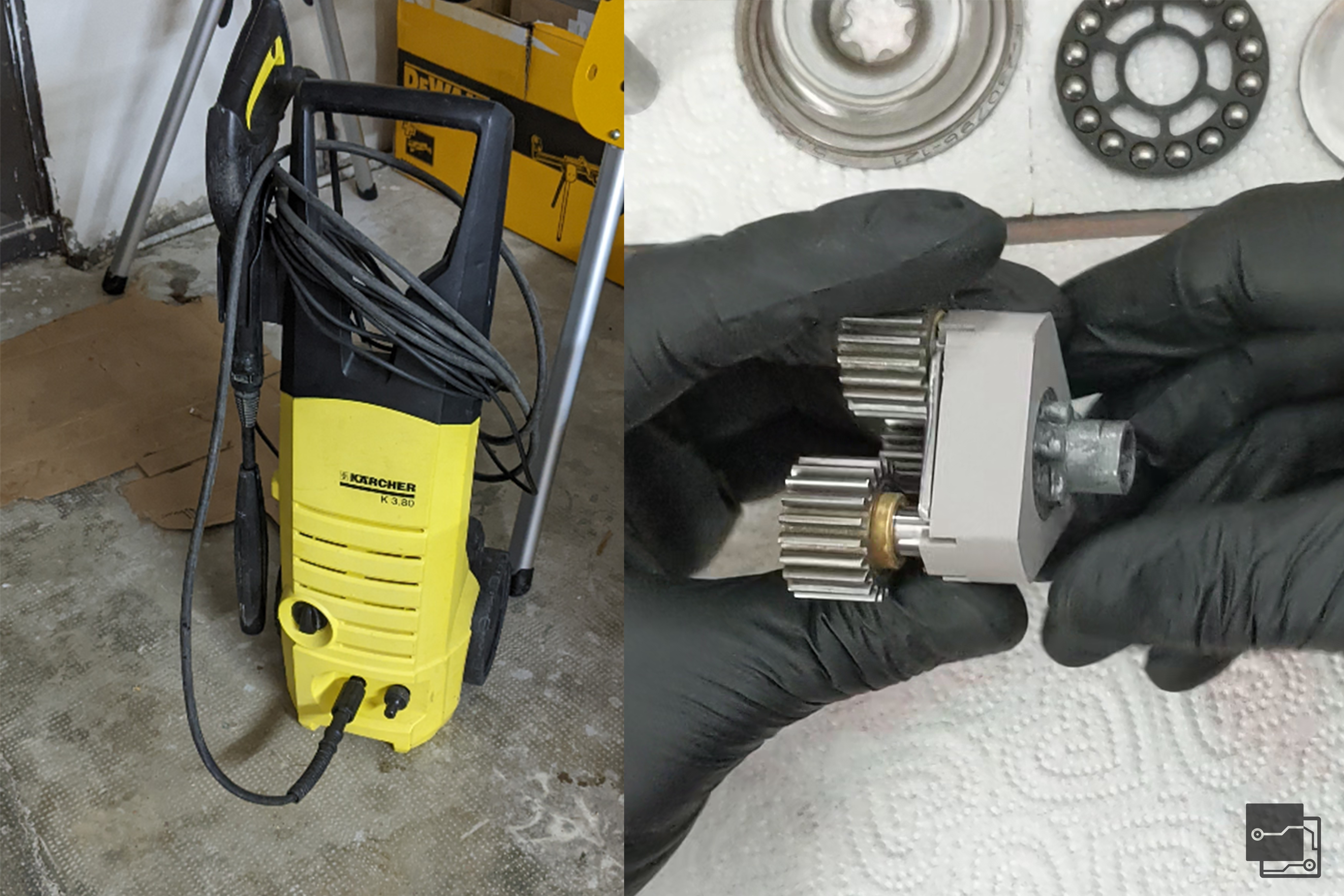 Karcher pressure washer K3.80 (gearbox repair)