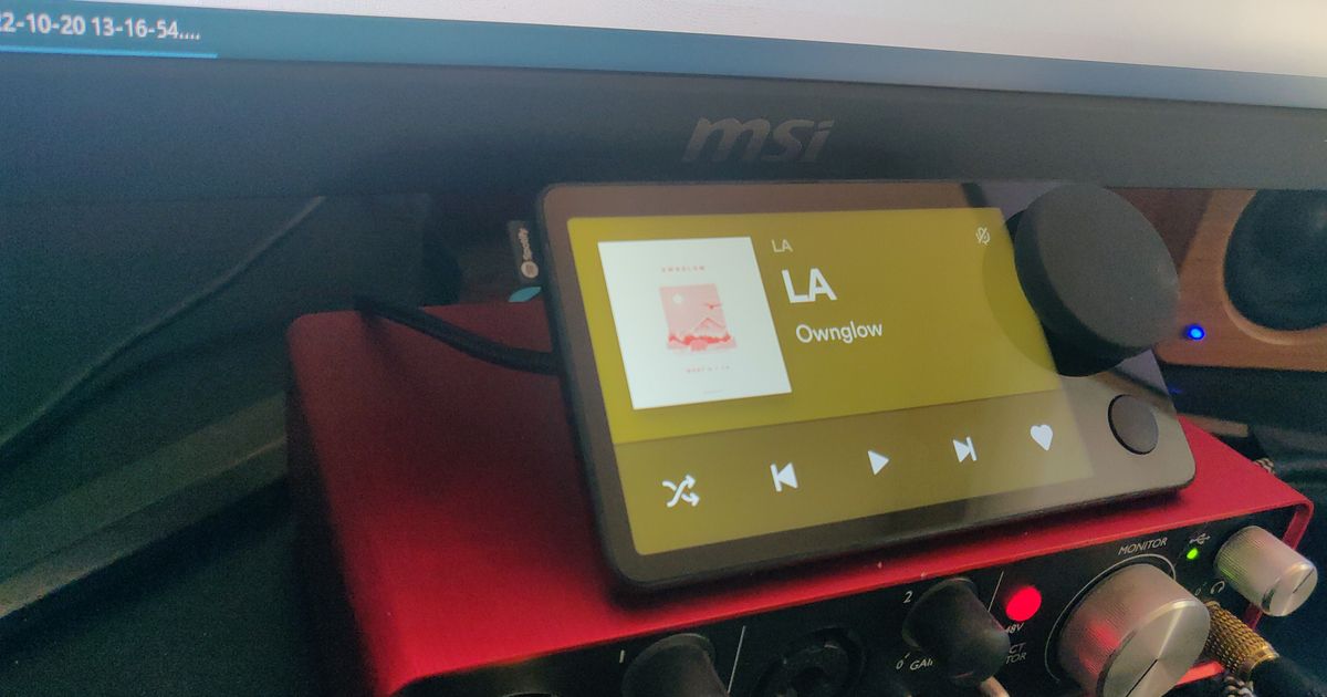 spotify car thing desk mount by motsu Download free STL model