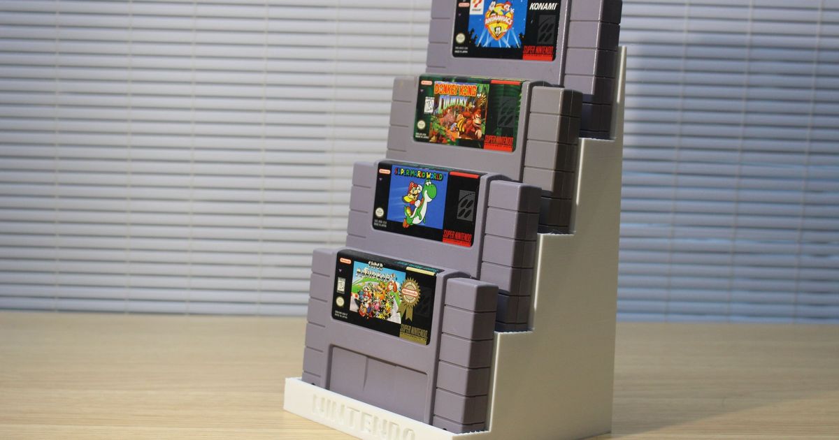 Super Nintendo Entertainment System Game Stand by Zach Hovick, Download  free STL model