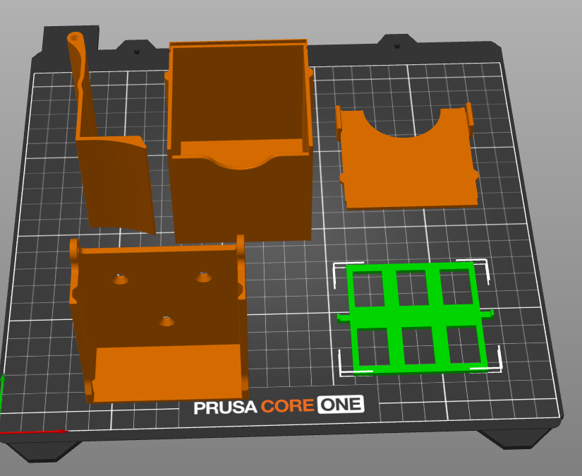 Seperate STL objects 60x60mm Holder