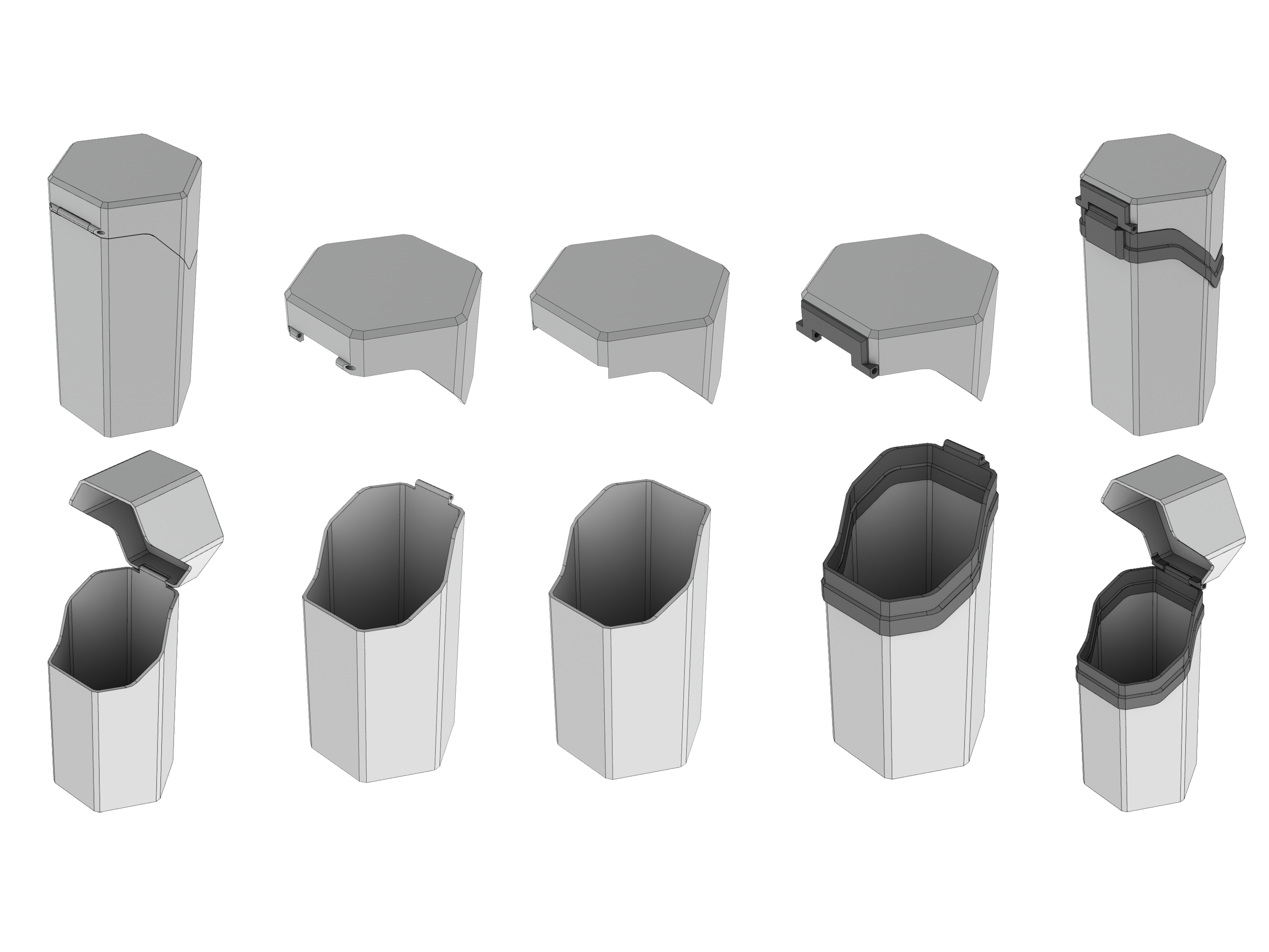 Miniatura 2 do modelo 3D Makeup brush box - Broken Hinge Replacement