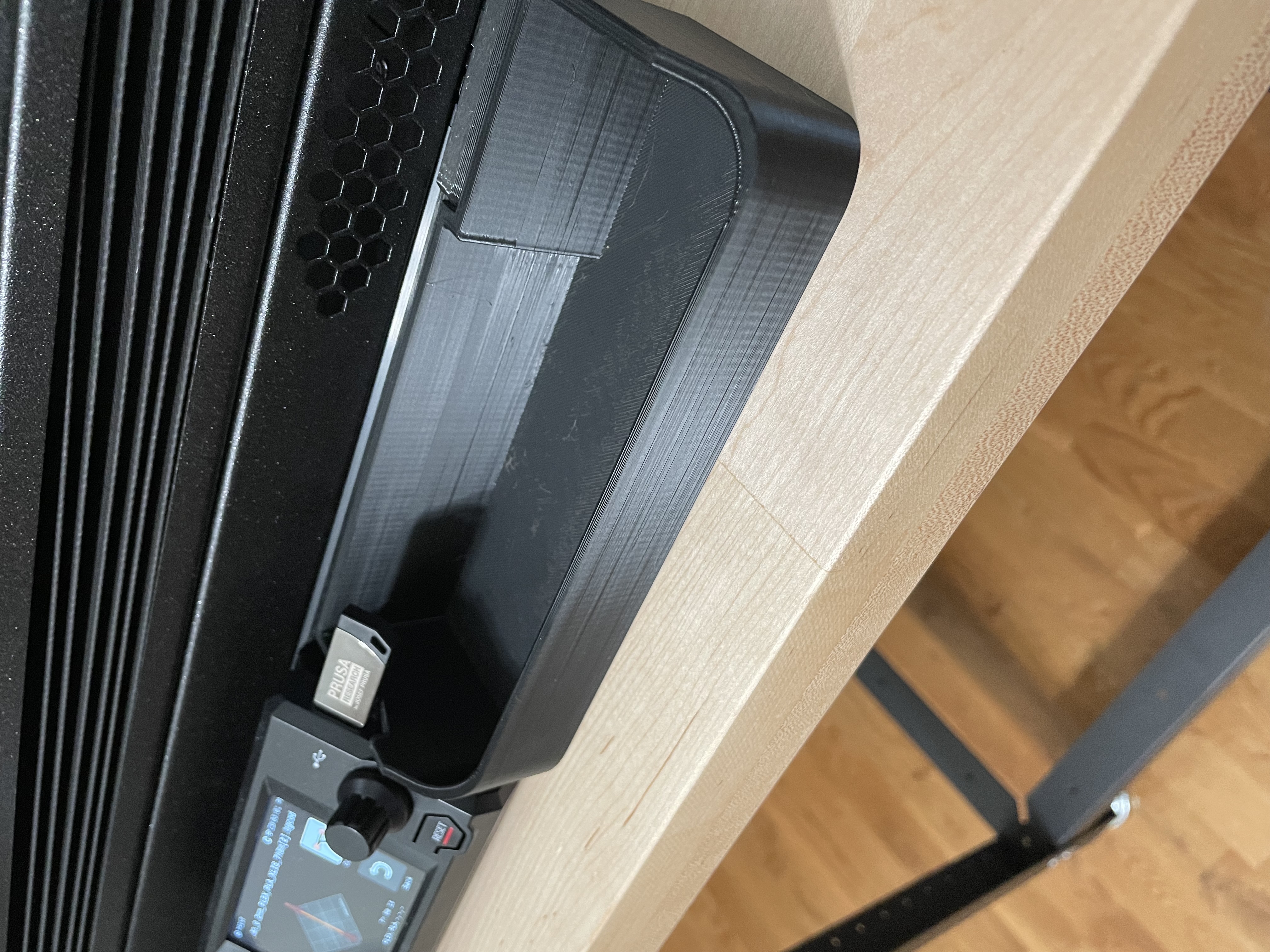 Large Right Tray for Prusa XL with USB cutout for new Injection Molded Display