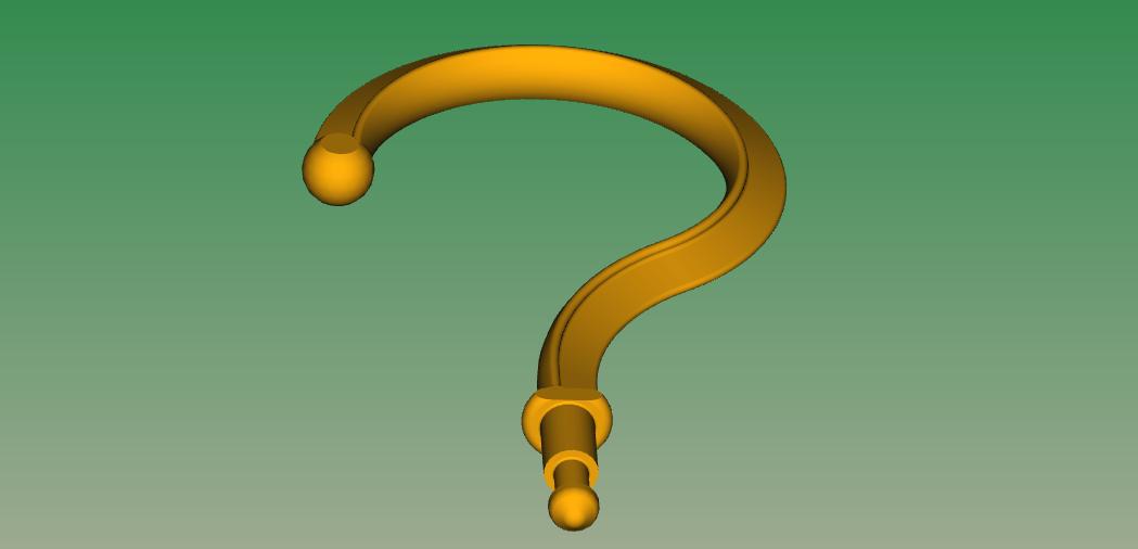 Ersatz-Haken für Klapp-Bügel mit verstärkter Kontur und am Abschluss ...