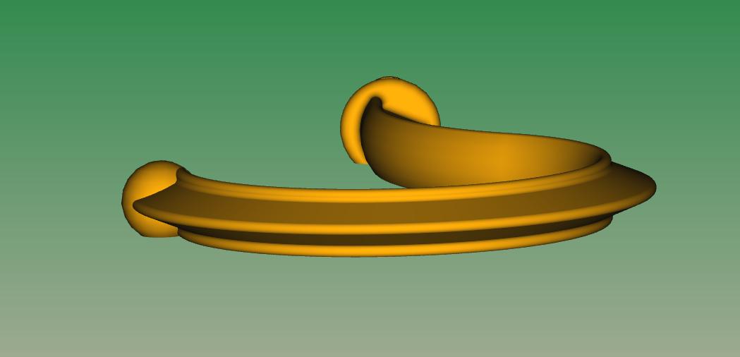 Ersatz-Haken für Klapp-Bügel mit verstärkter Kontur und am Abschluss ...