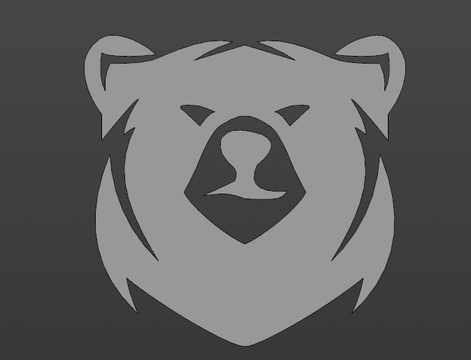 Bear's face medallion