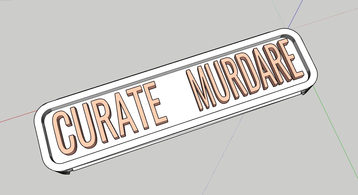 Mechanical Dishwasher Sign - Romanian Version 3D model thumbnail