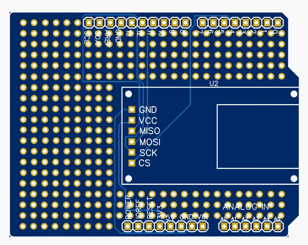 ARDUINO UNO MICRO SD CARD SHIELD + BUMPER.