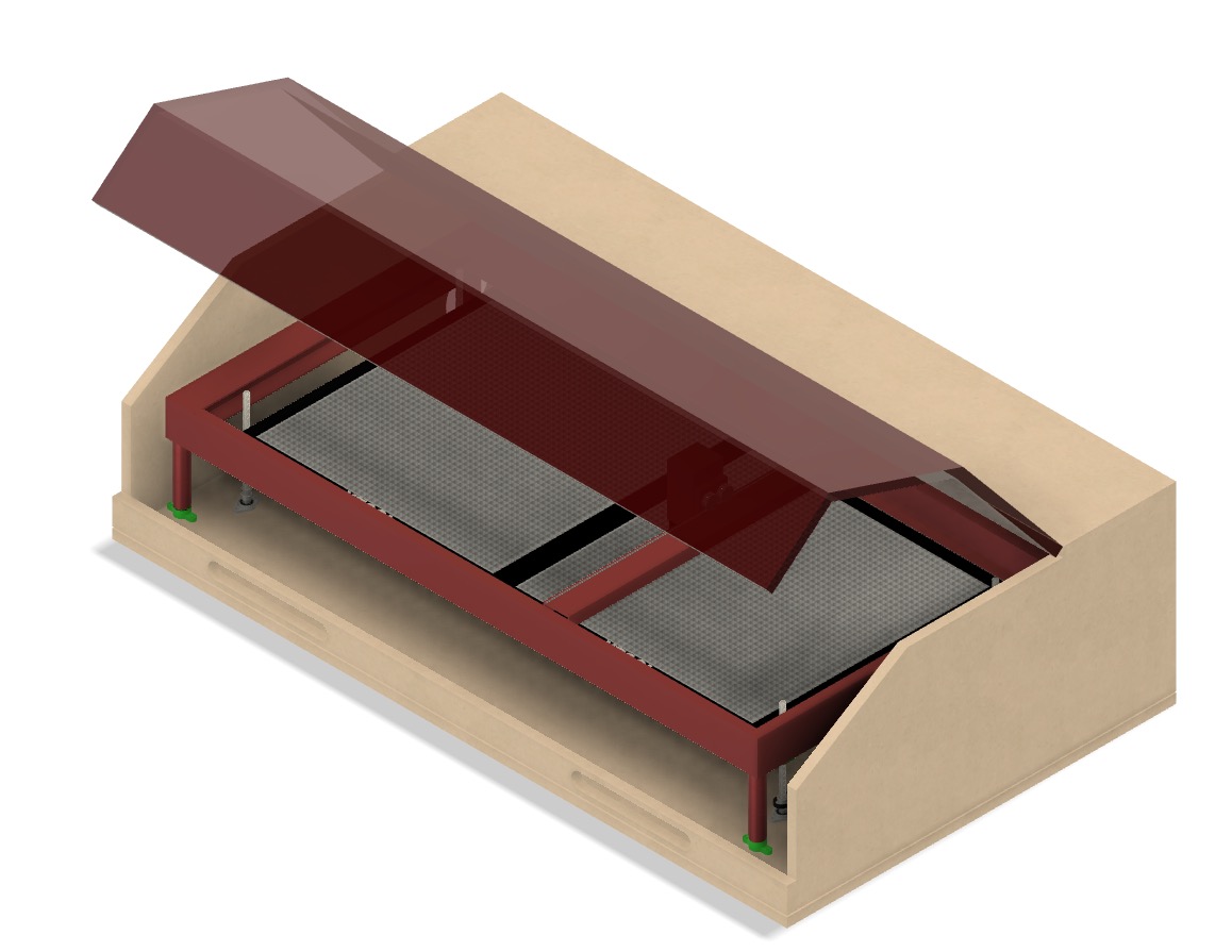 Xtool D1 with extension kit enclosure with moving bed by 3D_Goblin, Download free STL model