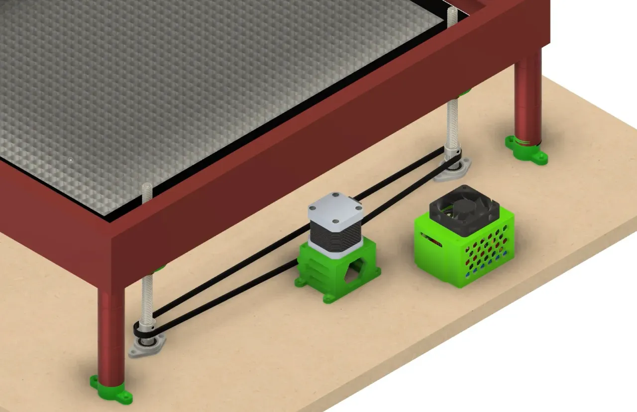 Xtool D1 with extension kit enclosure with moving bed by 3D_Goblin