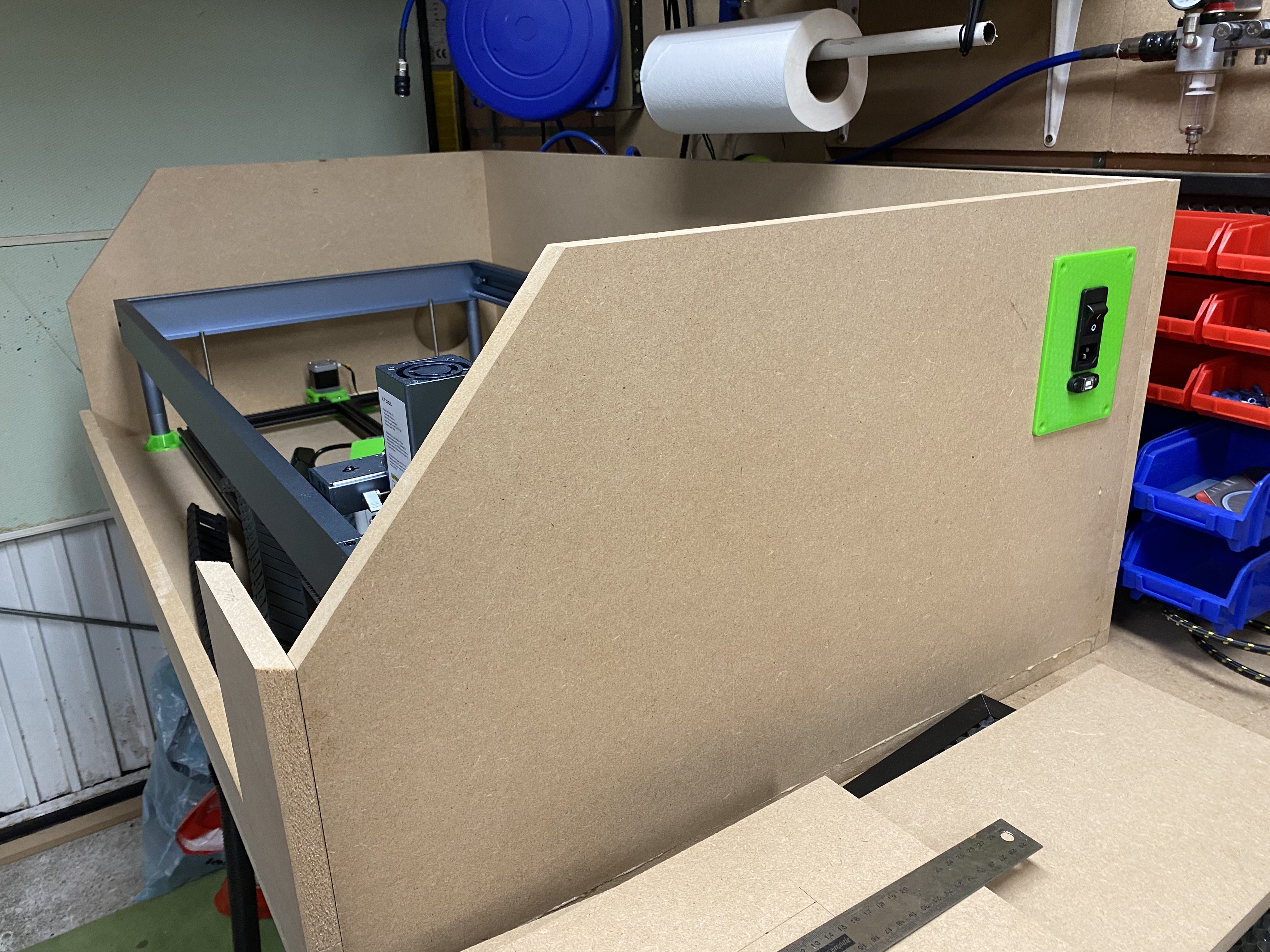 Xtool D1 with extension kit enclosure with moving bed by 3D_Goblin, Download free STL model