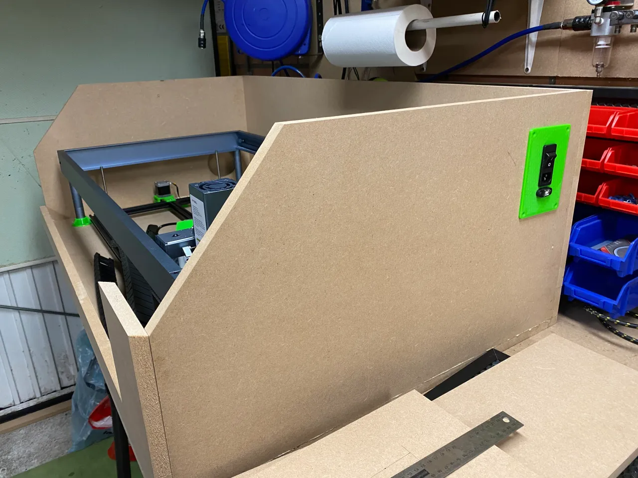 Xtool D1 with extension kit enclosure with moving bed by 3D_Goblin