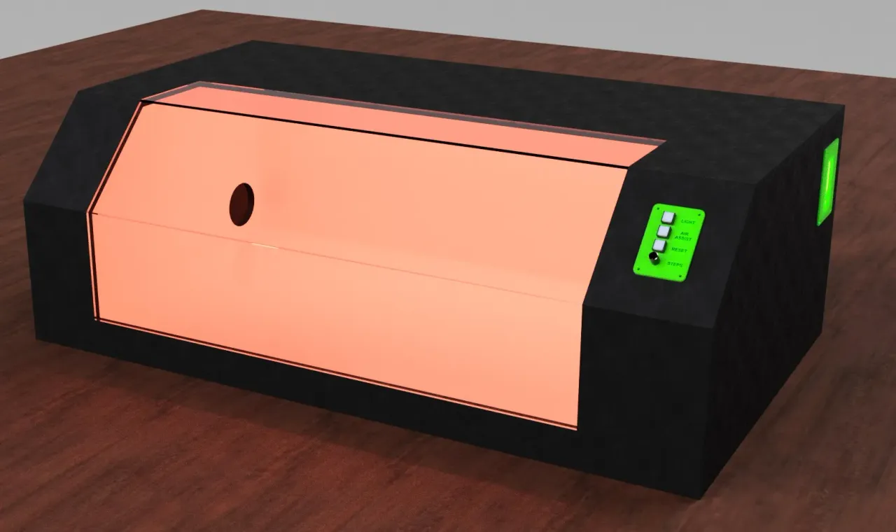 Xtool D1 with extension kit enclosure with moving bed by 3D_Goblin, Download free STL model