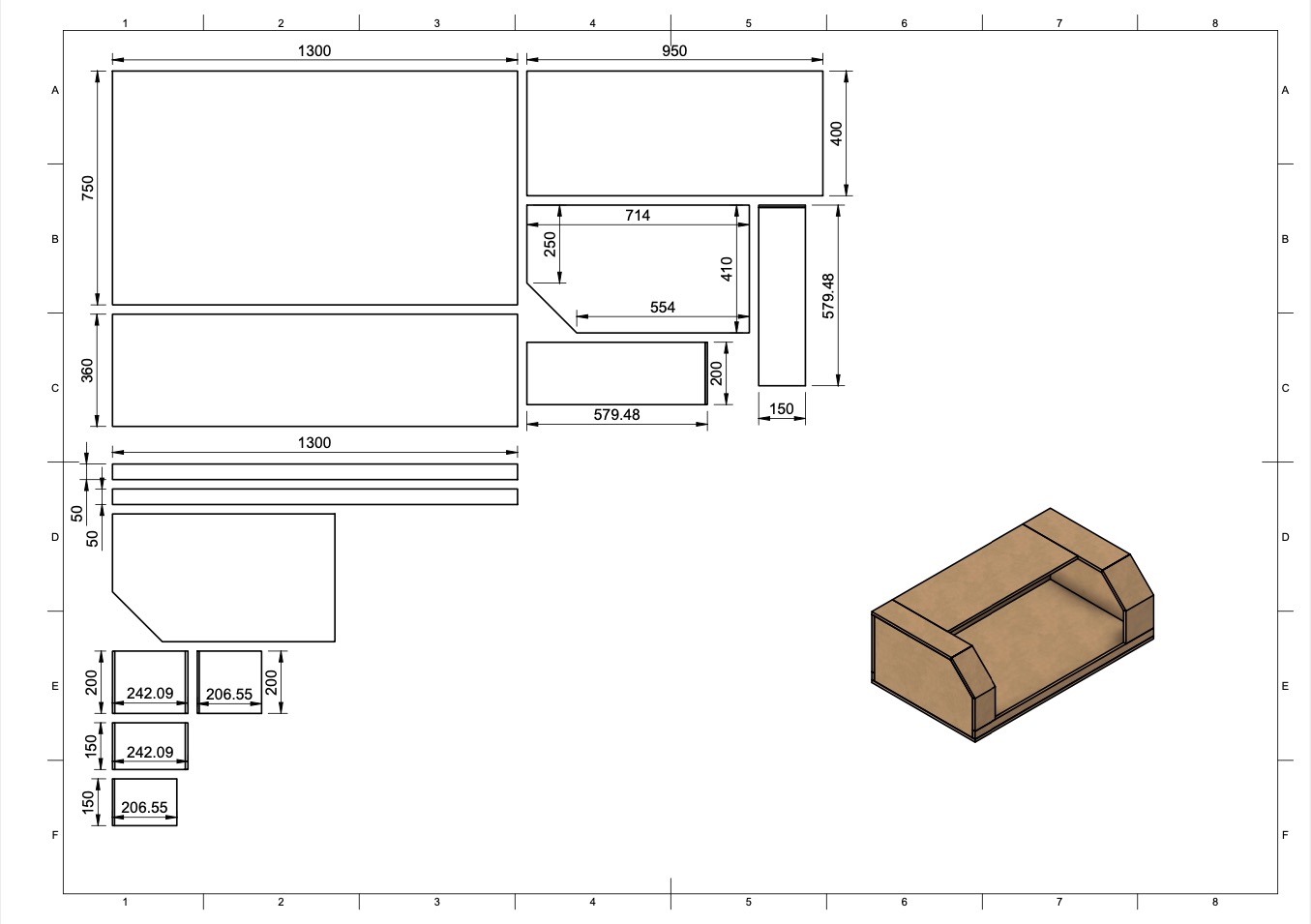 Xtool D1 with extension kit enclosure with moving bed by 3D_Goblin, Download free STL model