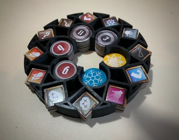 Gloomhaven Status Token and Scenario Marker Organizer