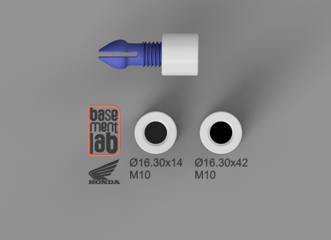 Fairing Threaded Standoffs / Spacer - Transalp 650 M10 Thread Mod. 14-42mm - Boccola Perno Carena Transalp 650 Mod. 14-42mm Filetto M10 — thumbnail 2