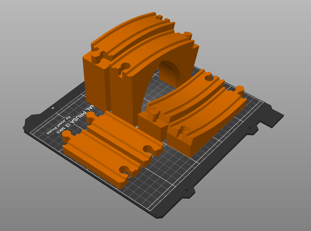 Easy slope bridge for wooden railroad