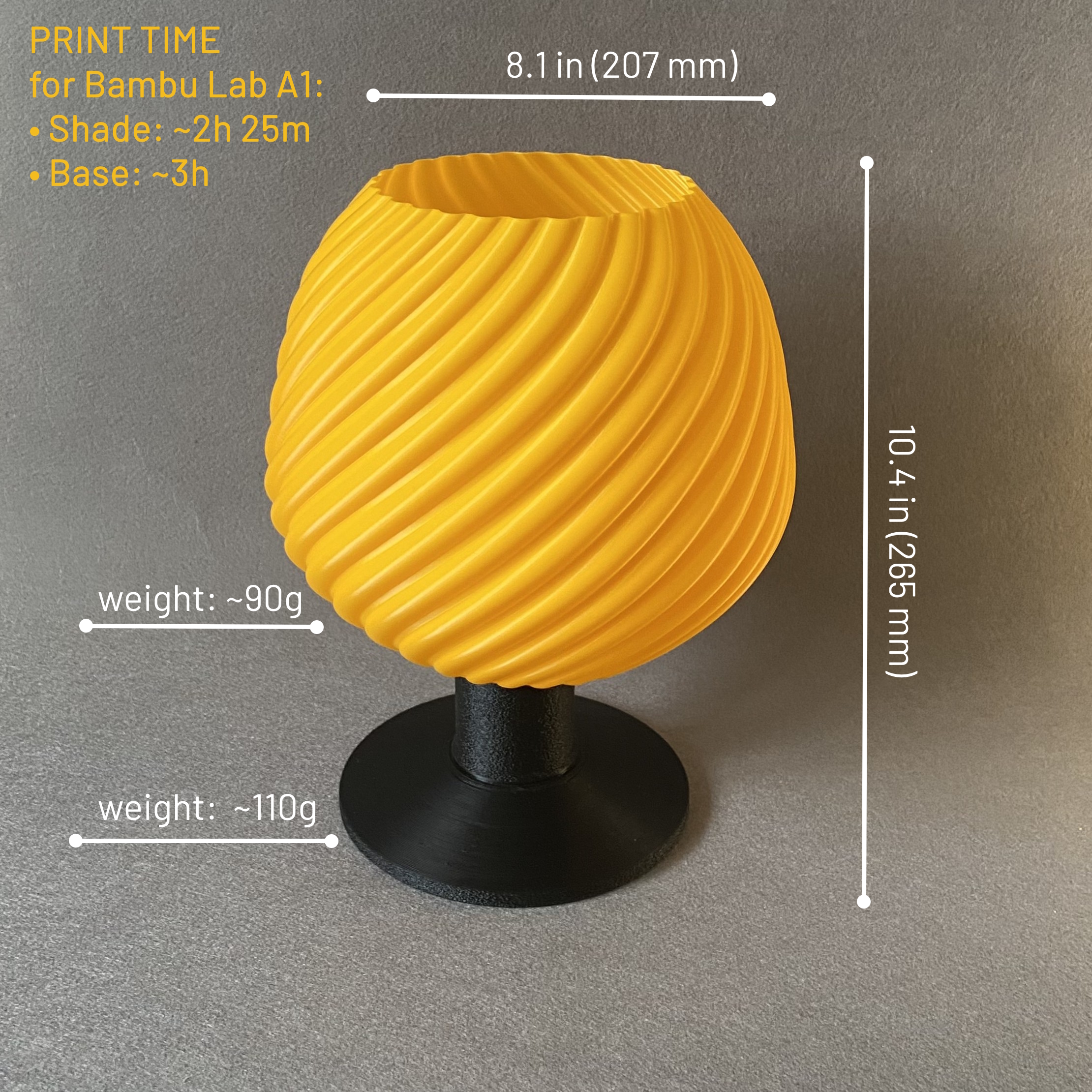 Twisted Ribbed Globe Lamp — miniatura 2