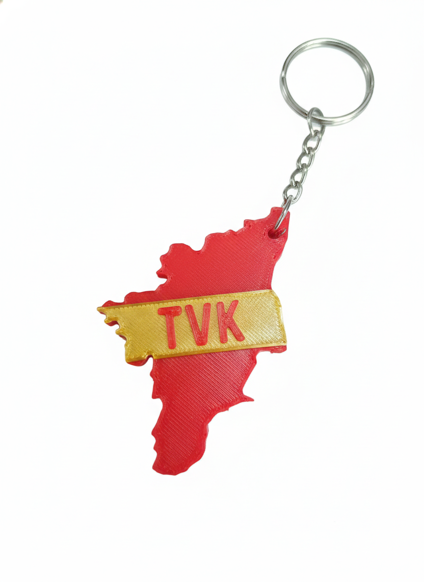 TVK FLAG IN TN MAP keychain